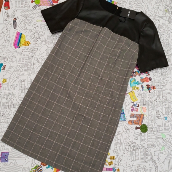 New withTags DKNY Garden Plaid Faux Leather - Picture 3 of 6